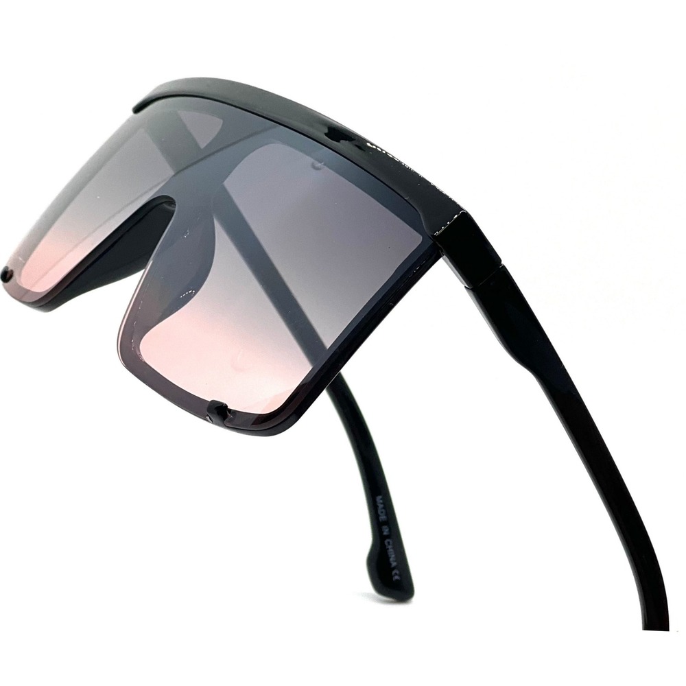 Oversized Shield Sunglasses Flat Top Gradient Lens Fashion Square‎ Frame Lentes